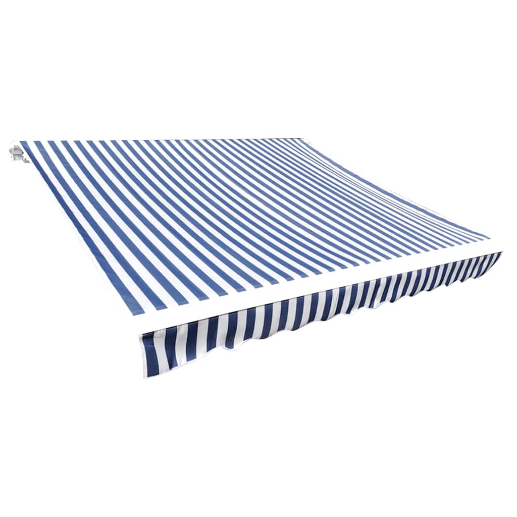 vidaXL Tela de repuesto para toldo azul y blanco 600x300 cm poliéster