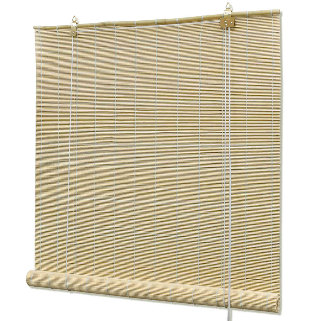 vidaXL Persianas enrollables de bambú natural 120x220 cm