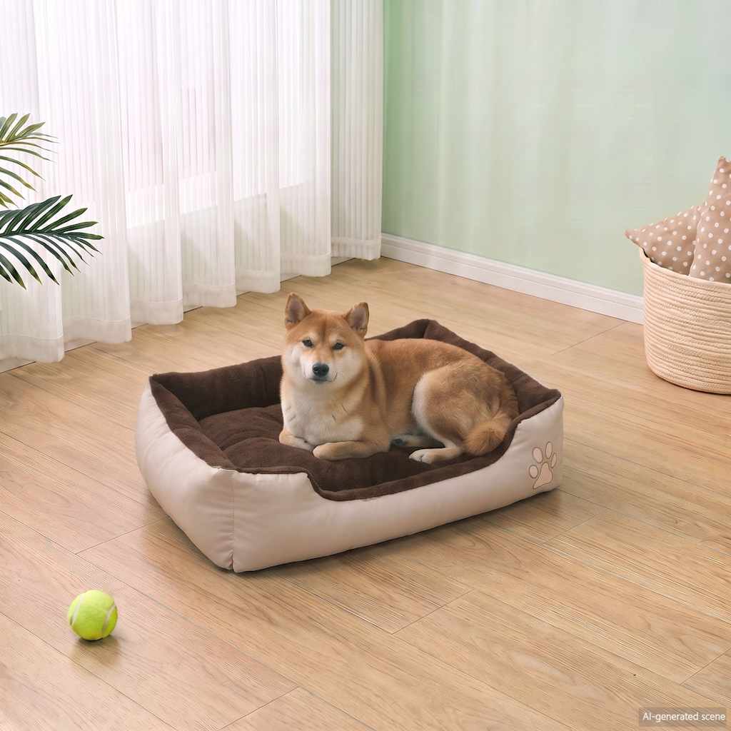 vidaXL Cama para perro con cojín acolchado talla L