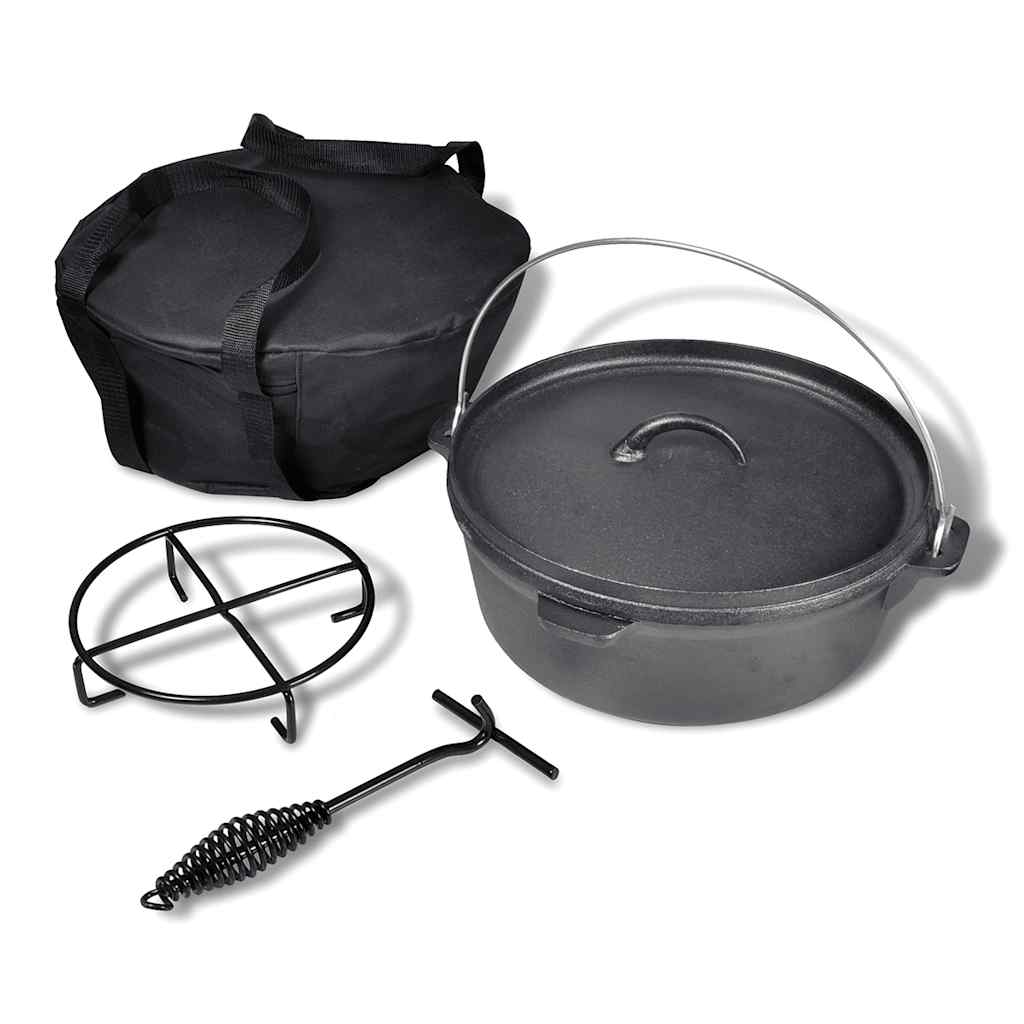 vidaXL Olla holandés incluye accesorios, 5,6 L