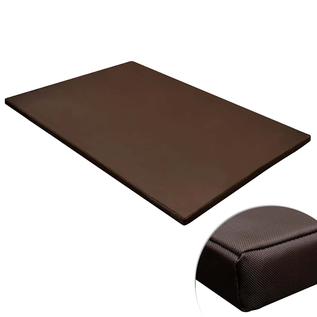 vidaXL Estera para perros rectangular marrón L