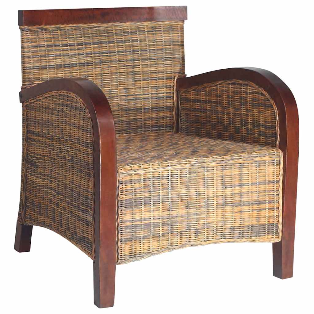 vidaXL Sillón de ratán tejido a mano
