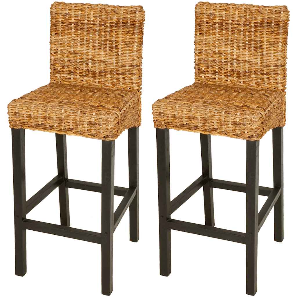 vidaXL Taburetes de barra cocina 2 unidades abacá