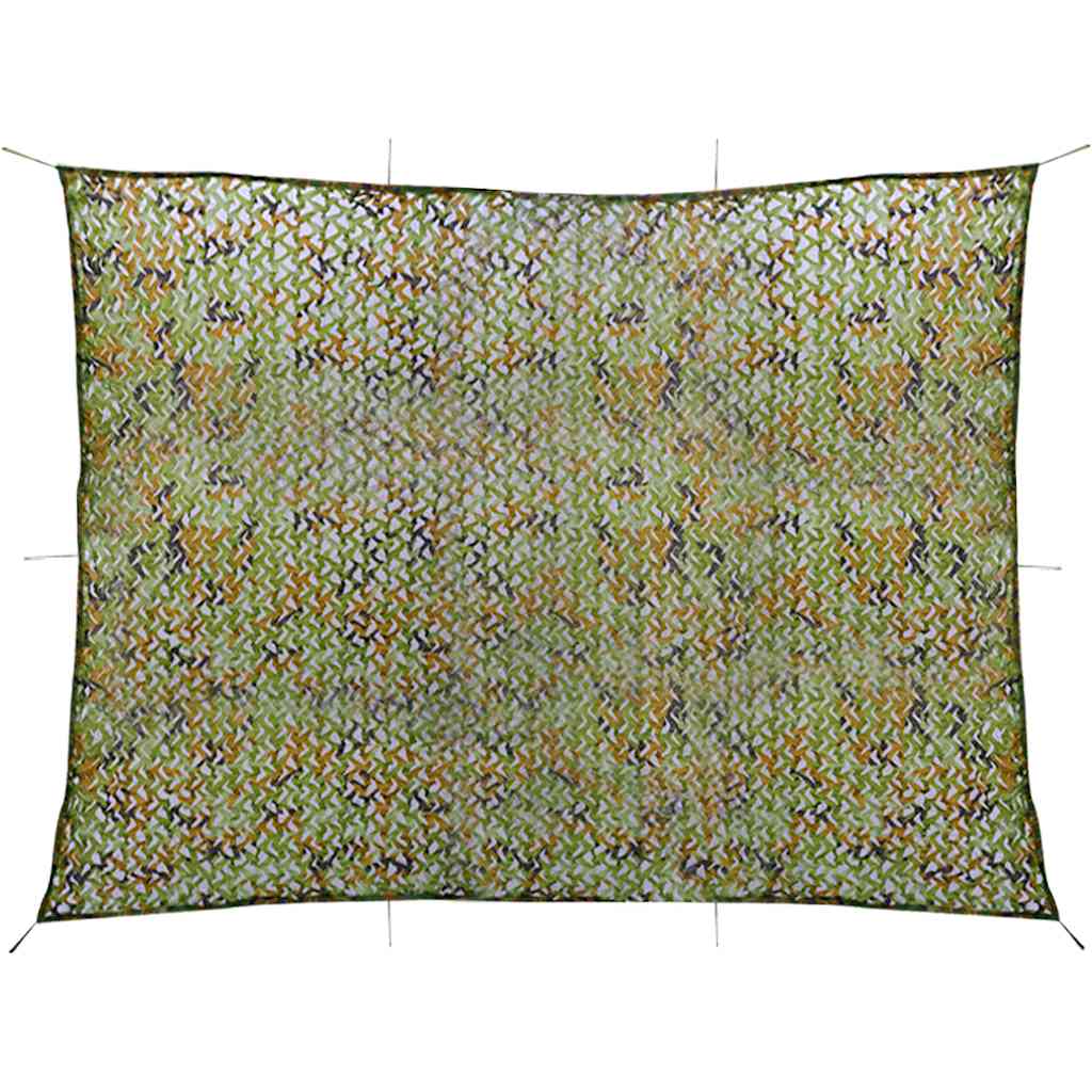 vidaXL Red camuflaje con bolsa de almacenamiento 3x4 m