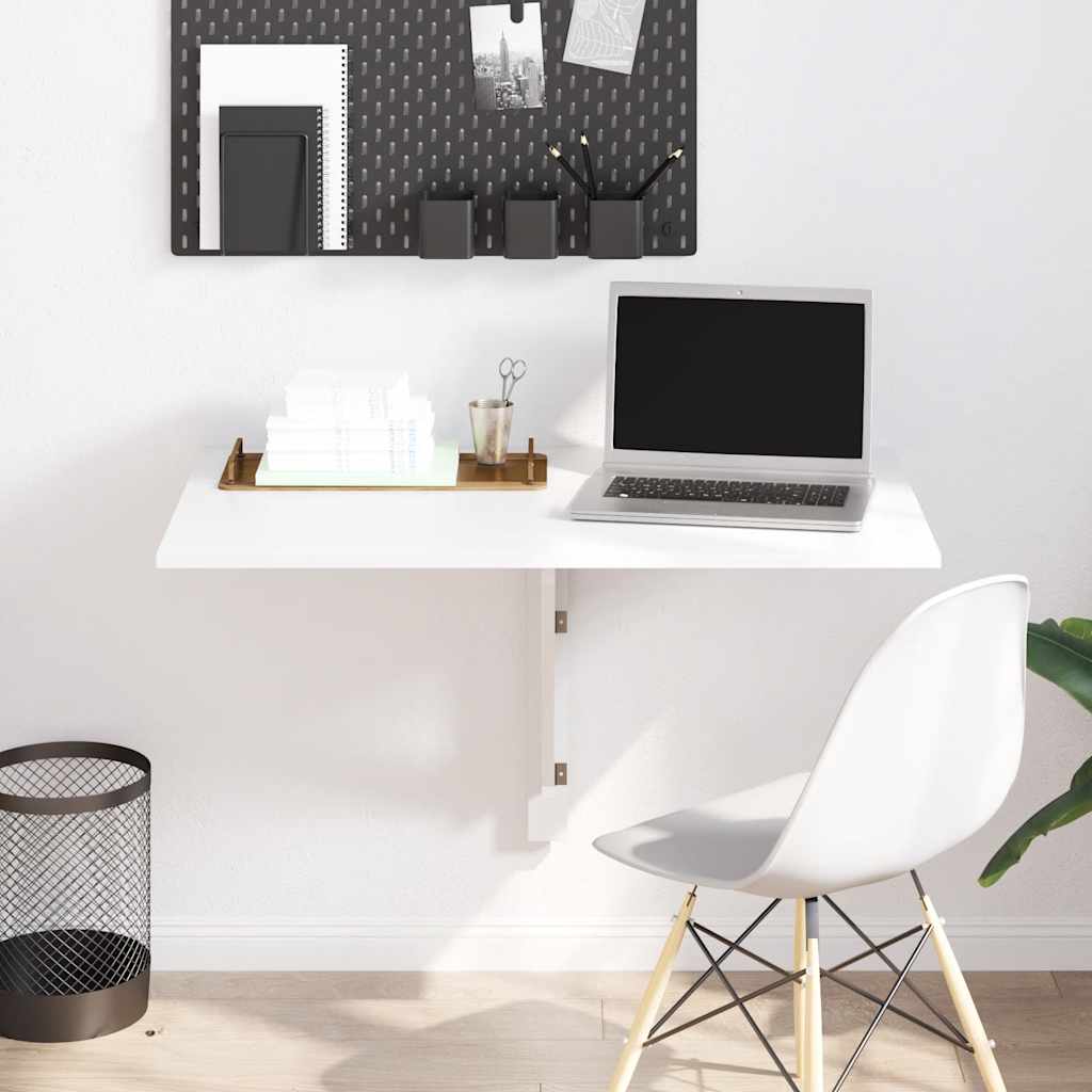 vidaXL Mesa plegable de pared blanco 100x60 cm
