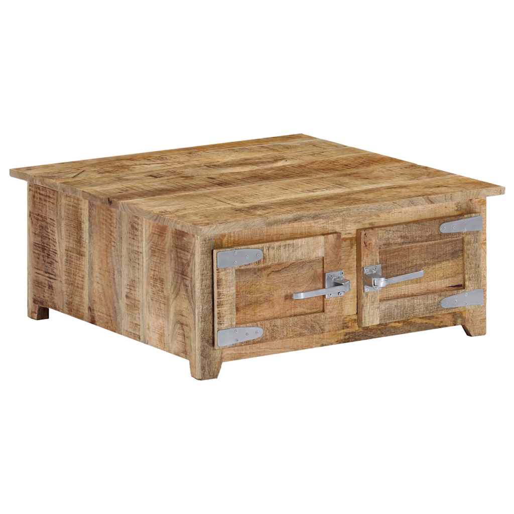 vidaXL Mesa de centro de madera maciza de mango 70x70x30cm