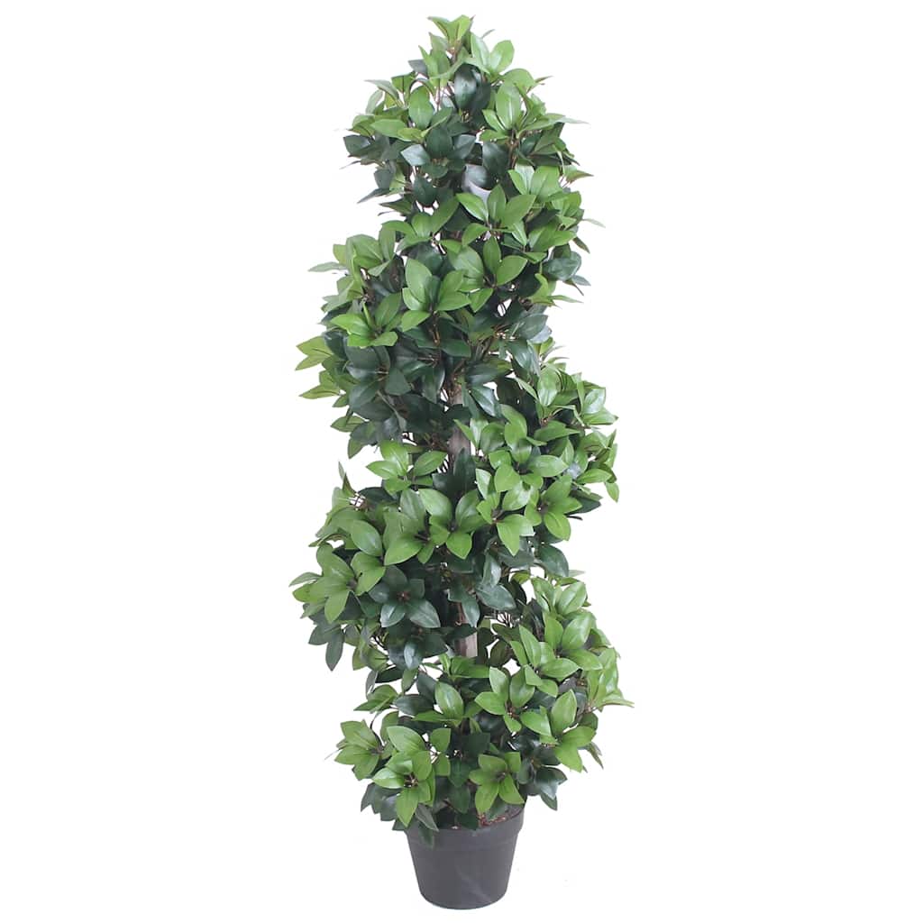vidaXL Planta artificial árbol de laurel con macetero 120 cm verde