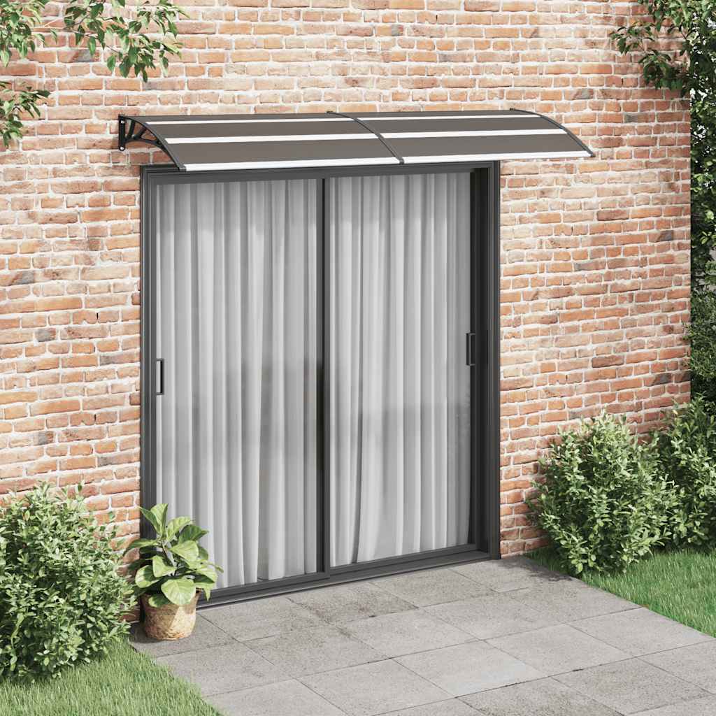 vidaXL Marquesina de puerta PC negro 240x75 cm
