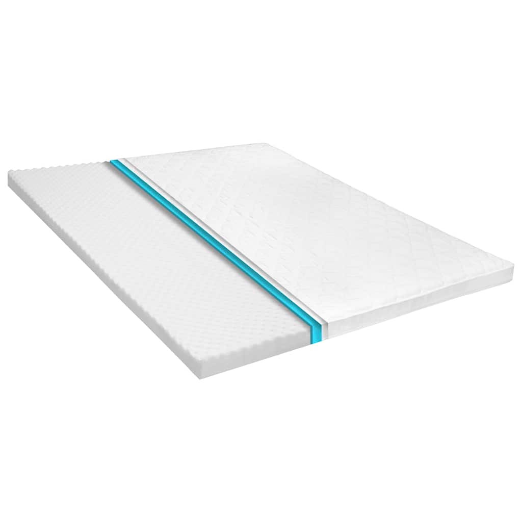 vidaXL Sobrecolchón 140x200 cm espuma de gel frio 6 cm perfil huevo