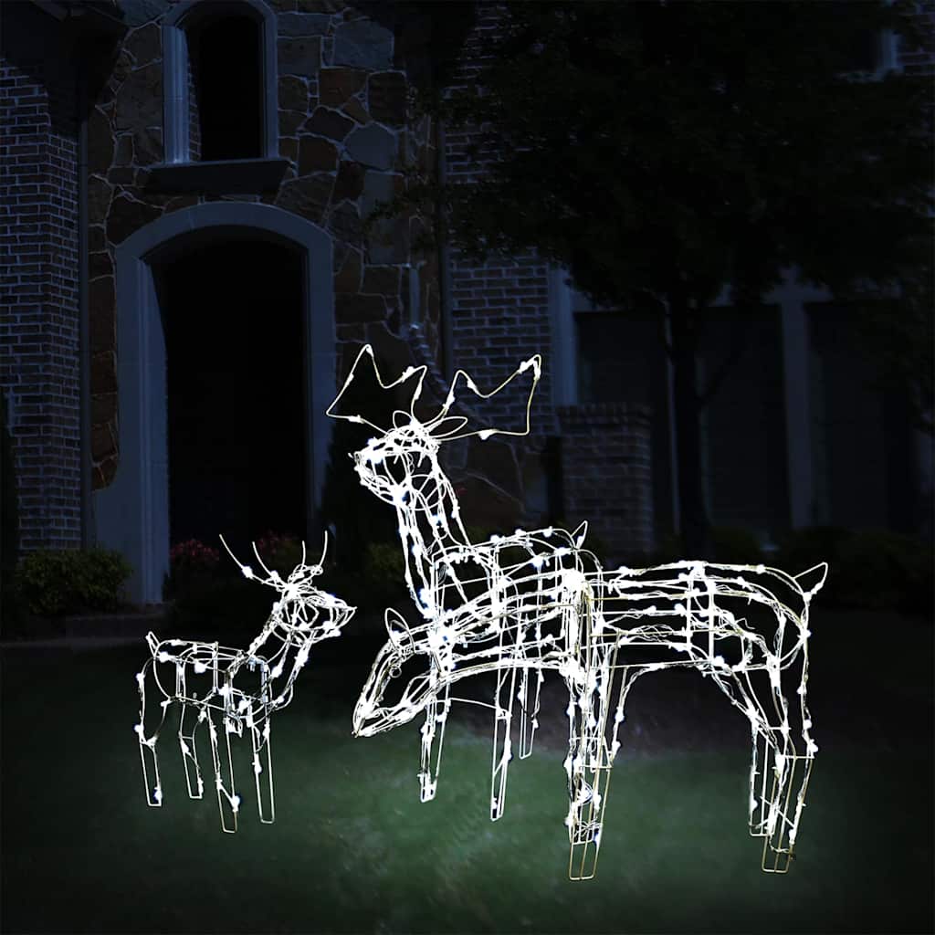 vidaXL Renos de Navidad de luces 229 LEDs 3 piezas