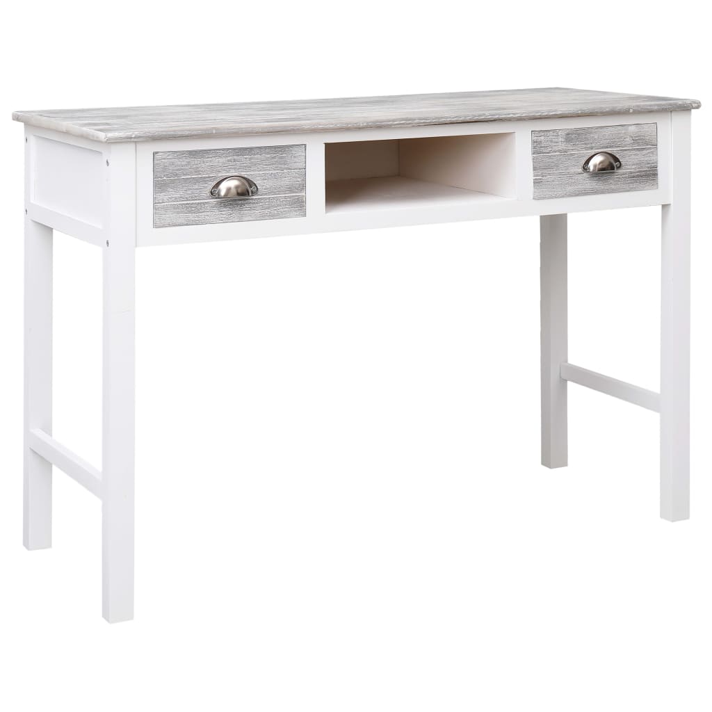 vidaXL Escritorio de madera gris 110x45x76 cm