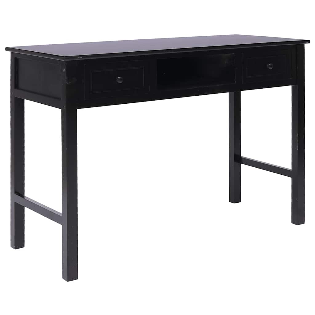 vidaXL Escritorio de madera negro 110x45x76 cm