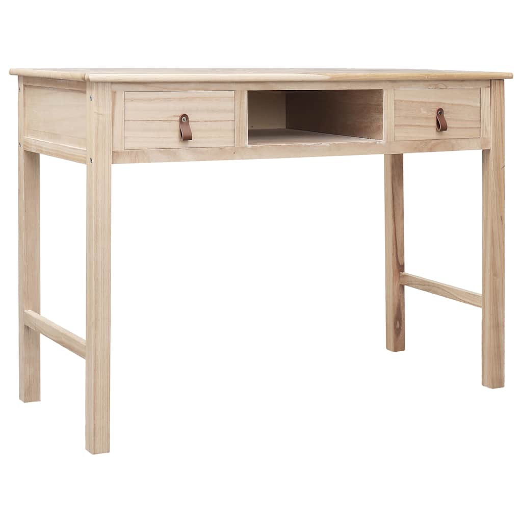 vidaXL Escritorio de madera color natural 110x45x76 cm