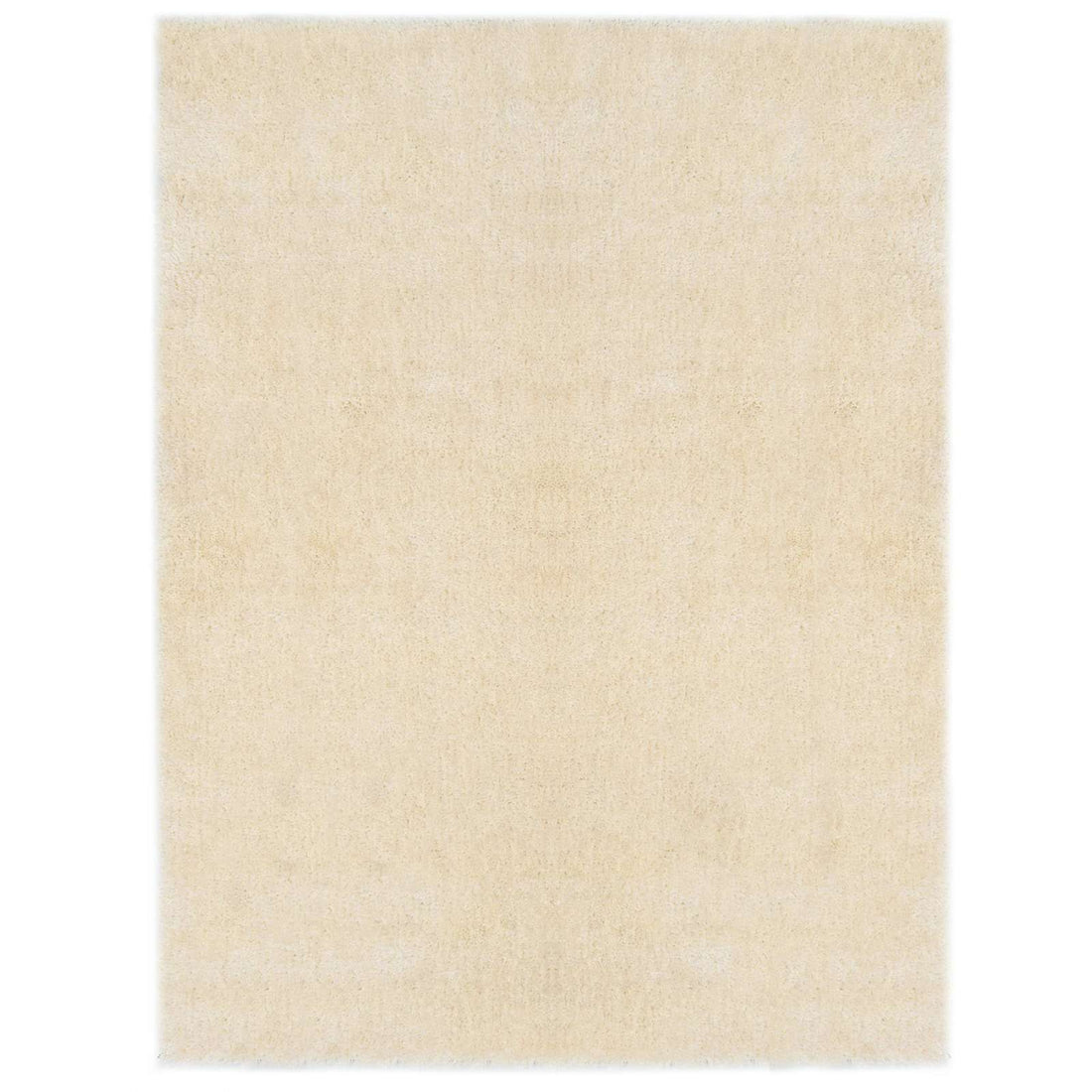 vidaXL Alfombra de área peluda Crema 120 x 160 cm Polietileno
