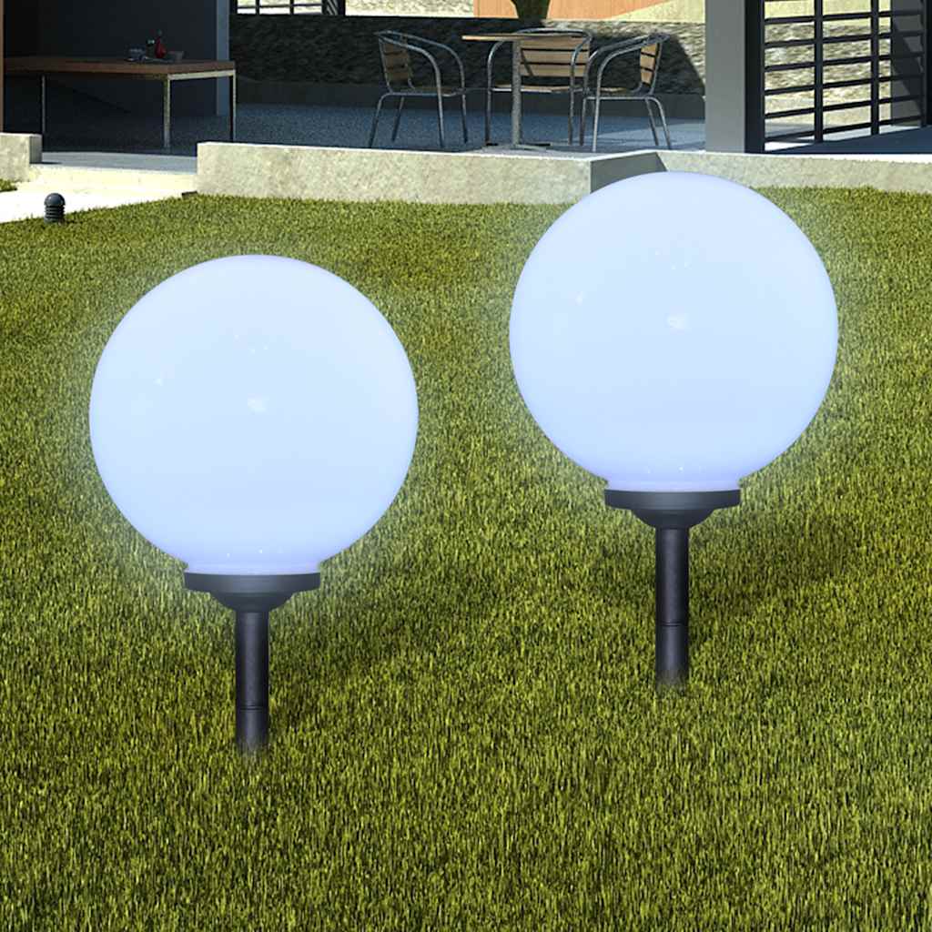 vidaXL Lámparas de jardín para camino 4 uds con pica de tierra 30 cm