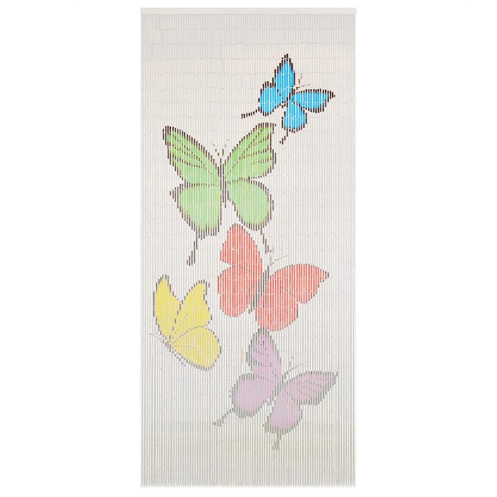vidaXL Cortina de bambú para puerta contra insectos 90x200 cm