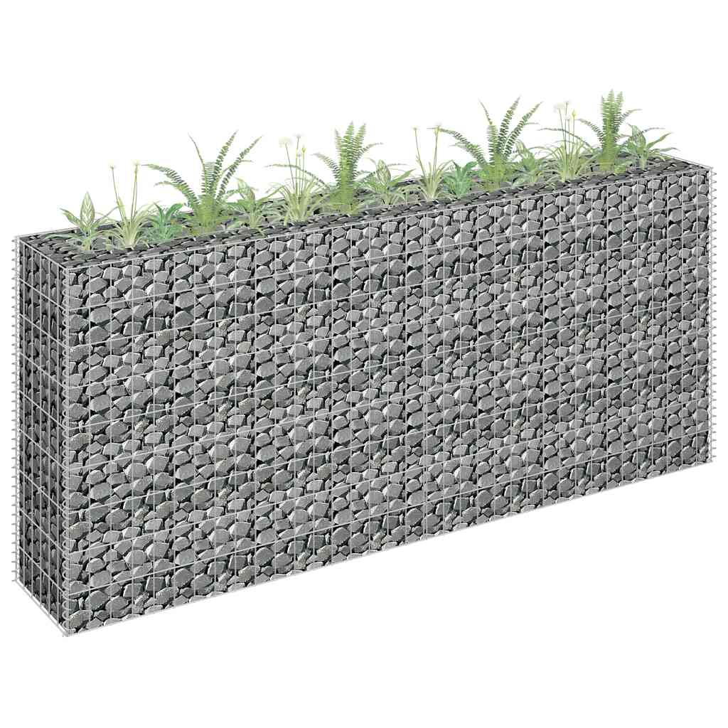 vidaXL Arriate de gaviones de acero galvanizado 180x30x90 cm