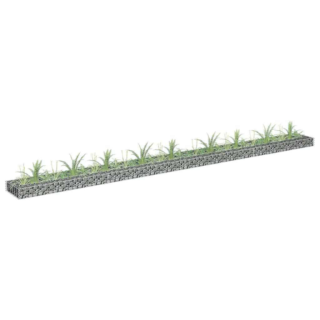 vidaXL Arriate de gaviones de acero galvanizado 360x30x10 cm