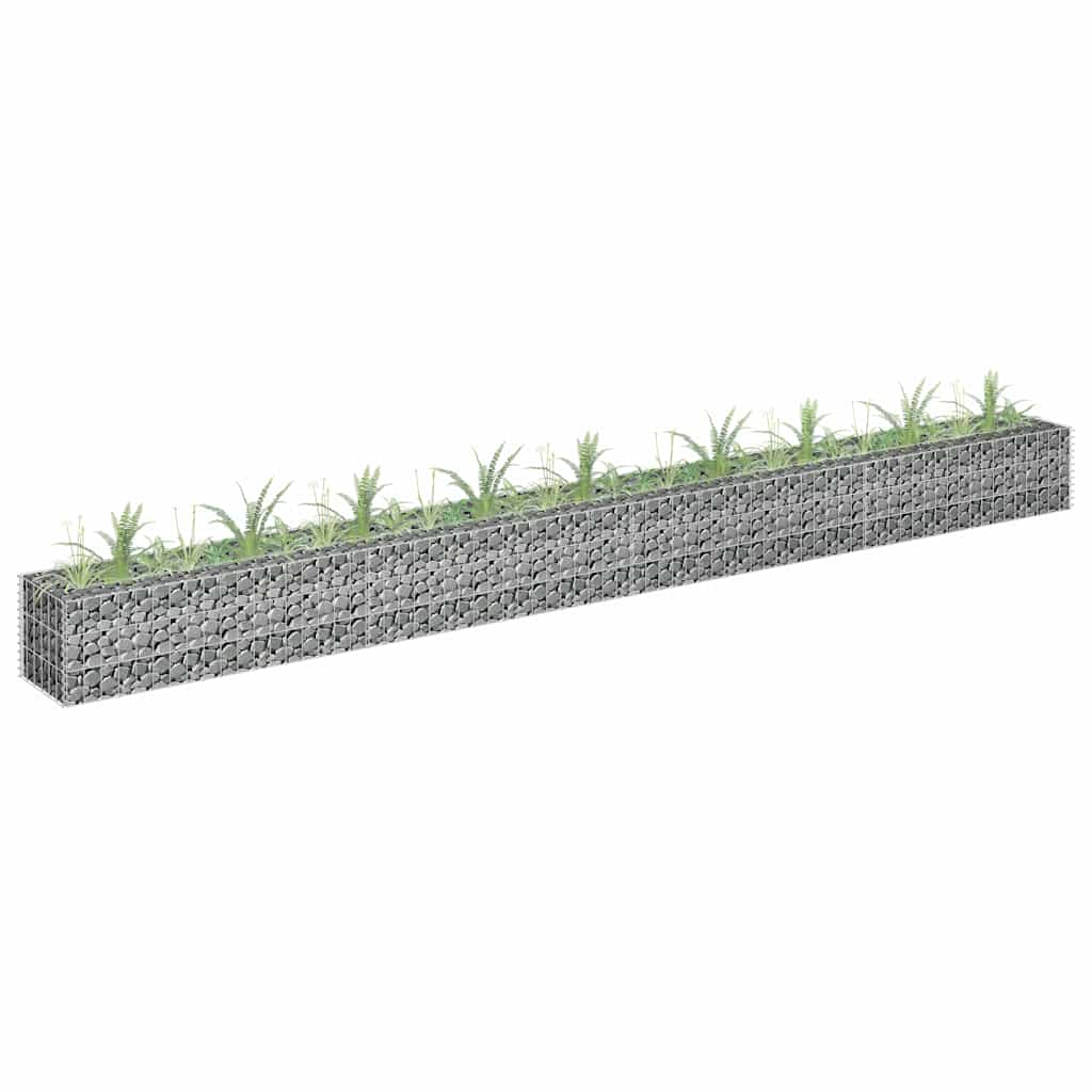 vidaXL Arriate de gaviones de acero 360x30x30 cm