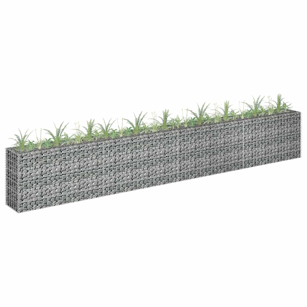 vidaXL Arriate de gaviones de acero galvanizado 360x30x60 cm