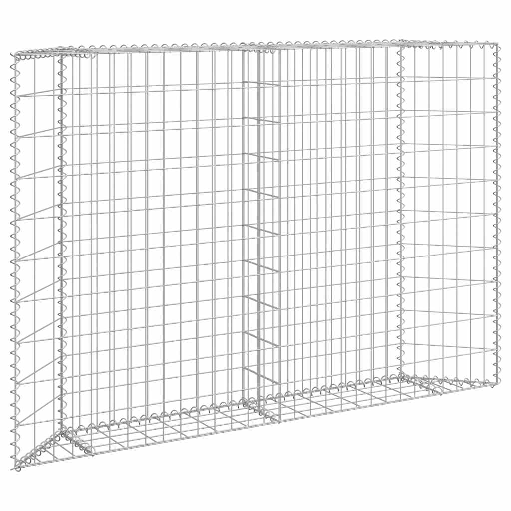 vidaXL Arriate de gaviones de trapecio acero galvanizado 150x20x100 cm