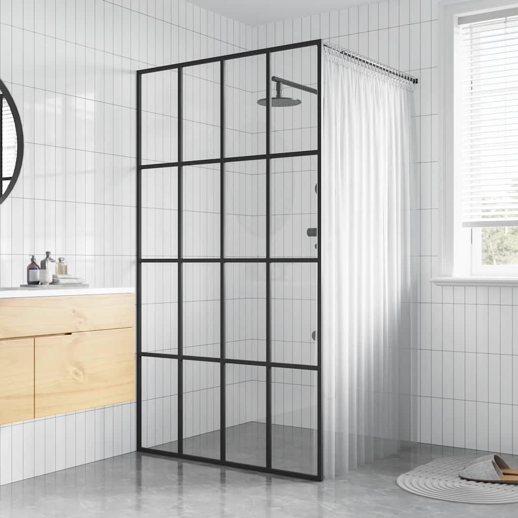 vidaXL Mampara de ducha de vidrio templado transparente 80x195 cm