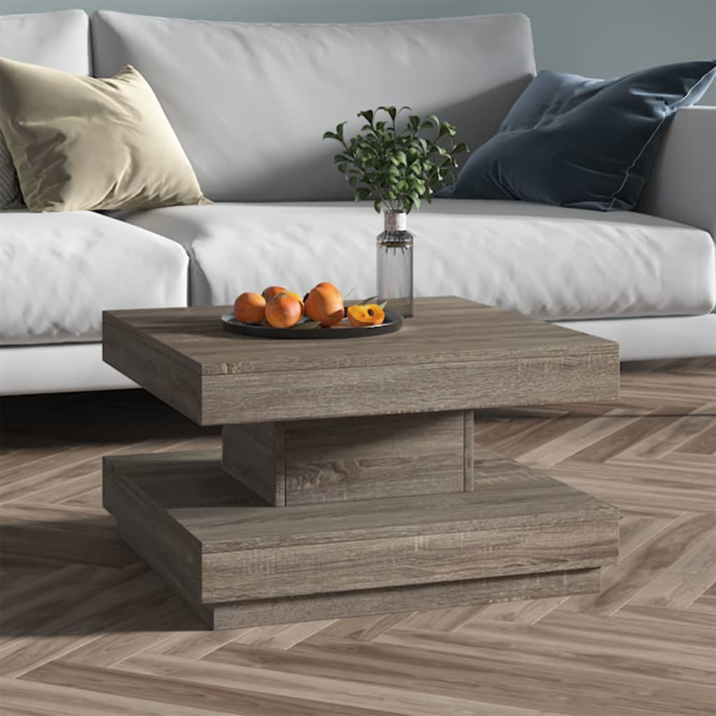 vidaXL Mesa de centro de MDF gris 60x60x35 cm