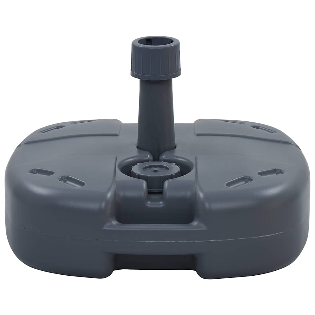 vidaXL Base de sombrilla portátil rellenable con arena/agua gris