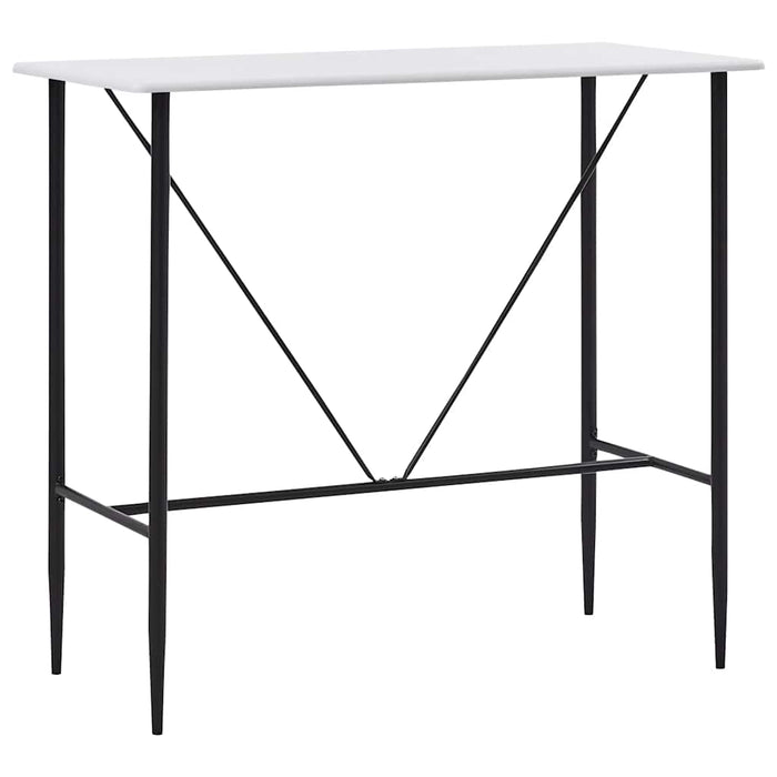 vidaXL Mesa alta de cocina MDF blanco 120x60x110 cm