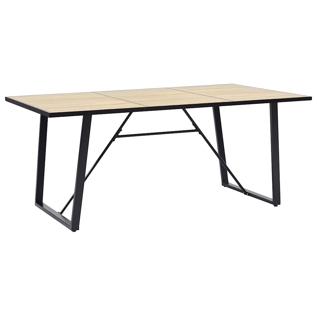 vidaXL Mesa de comedor de MDF color roble 200x100x75 cm