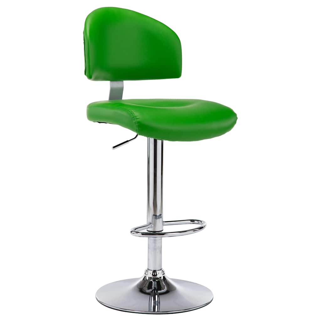 vidaXL Taburete de cocina cuero sintético verde