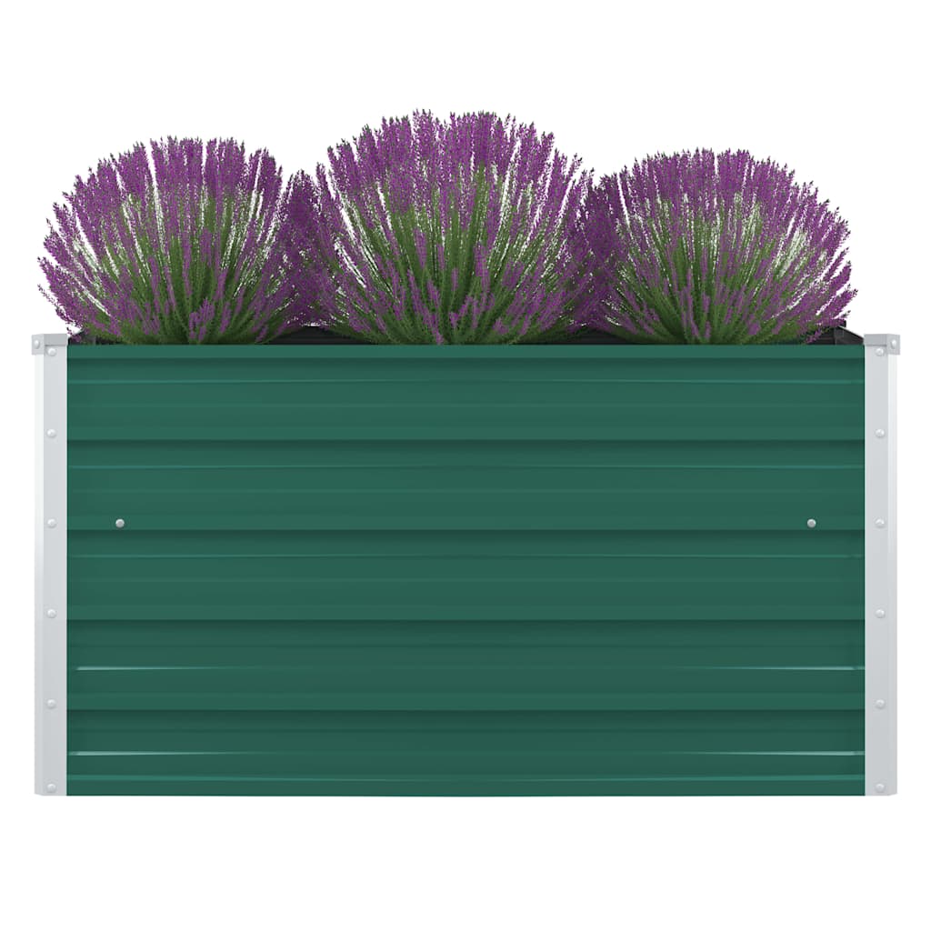 vidaXL Jardinera elevada de acero galvanizado verde 100x100x45 cm
