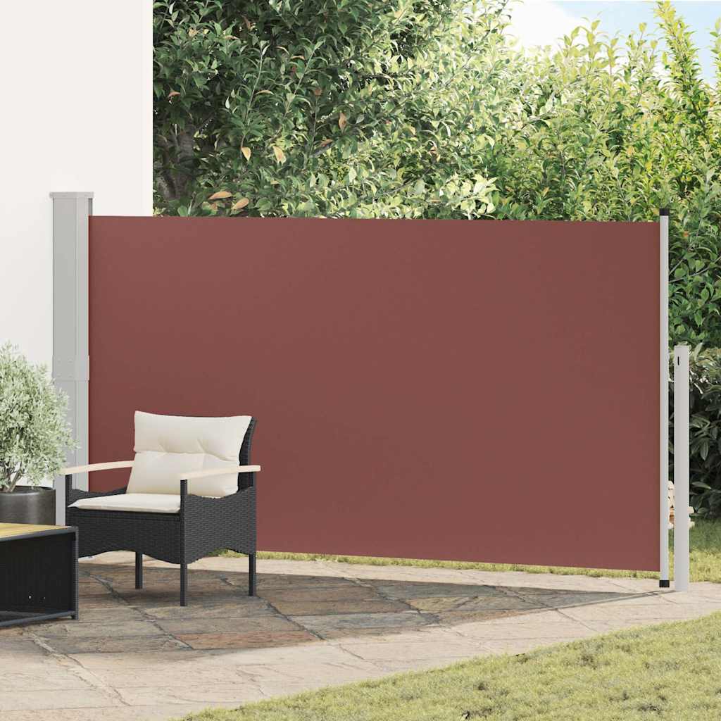 vidaXL Toldo lateral retráctil de jardín marrón 170x300 cm