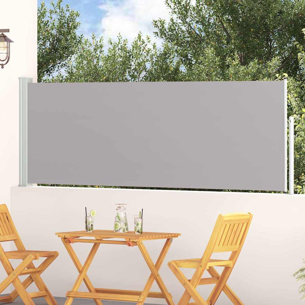 vidaXL Toldo lateral retráctil de jardín gris 100x314 cm