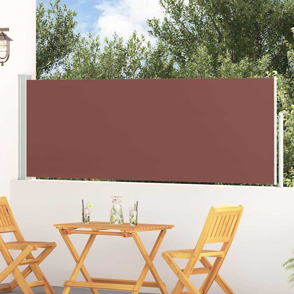 vidaXL Toldo lateral retráctil de jardín marrón 100x314 cm