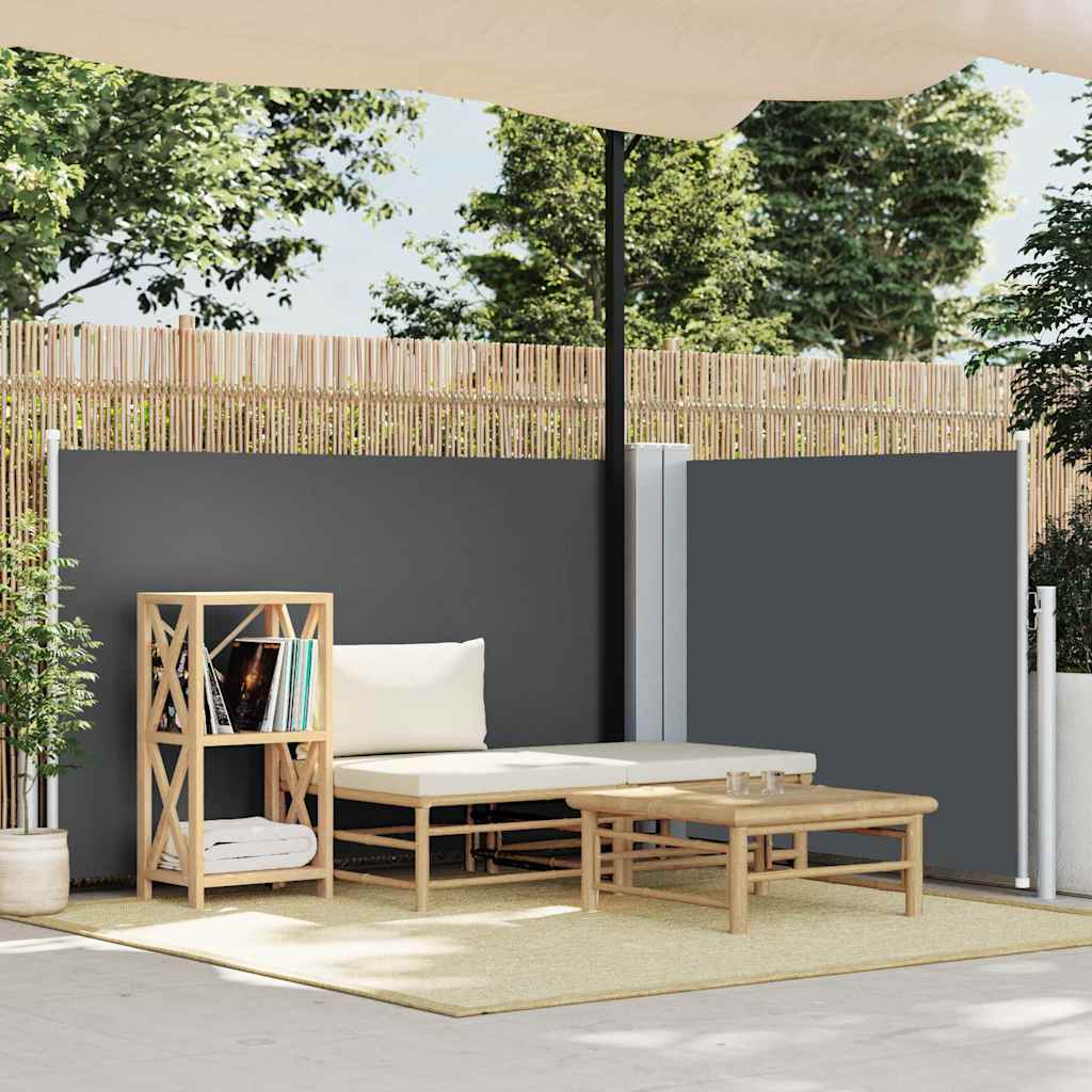 vidaXL Toldo lateral retráctil gris antracita 120x600 cm