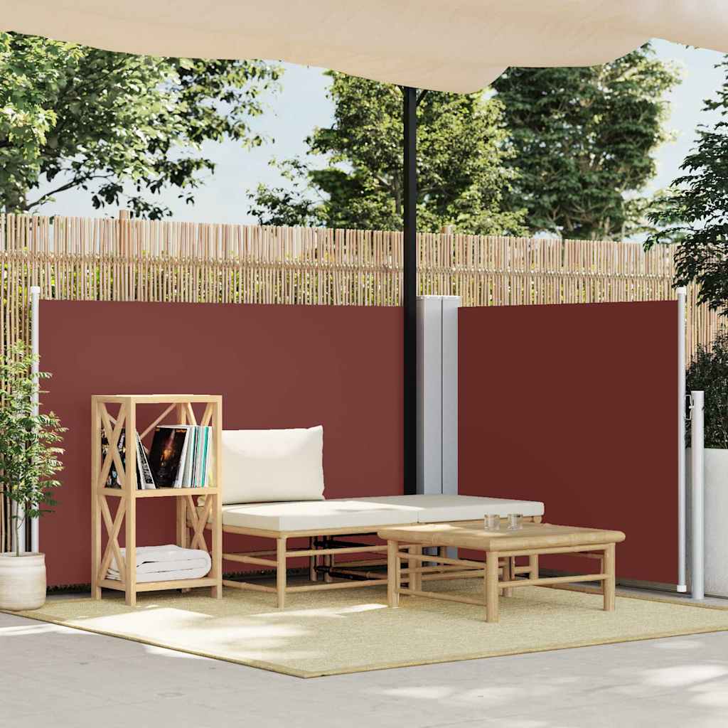 vidaXL Toldo lateral retráctil marrón 120x600 cm