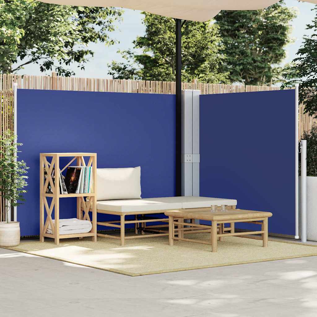 vidaXL Toldo lateral retráctil azul 140x600 cm