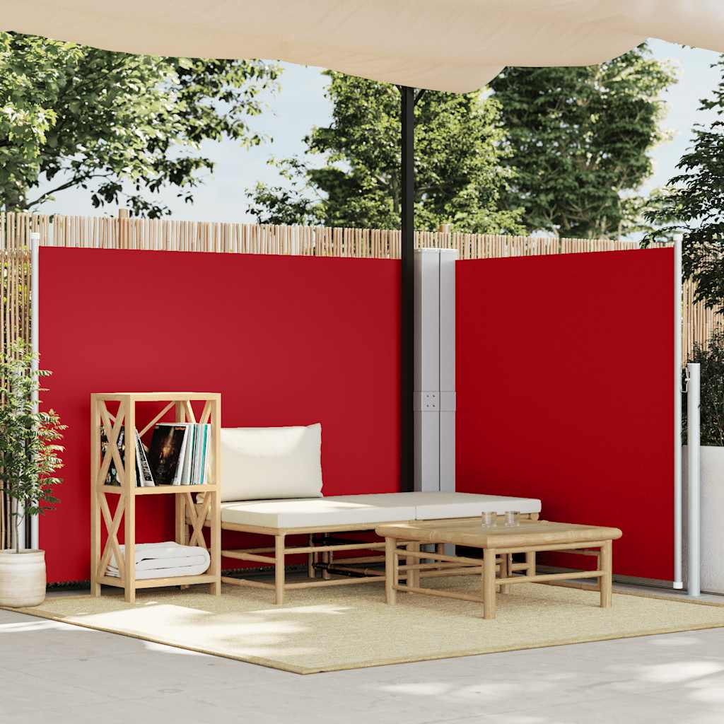 vidaXL Toldo lateral retráctil rojo 140x600 cm