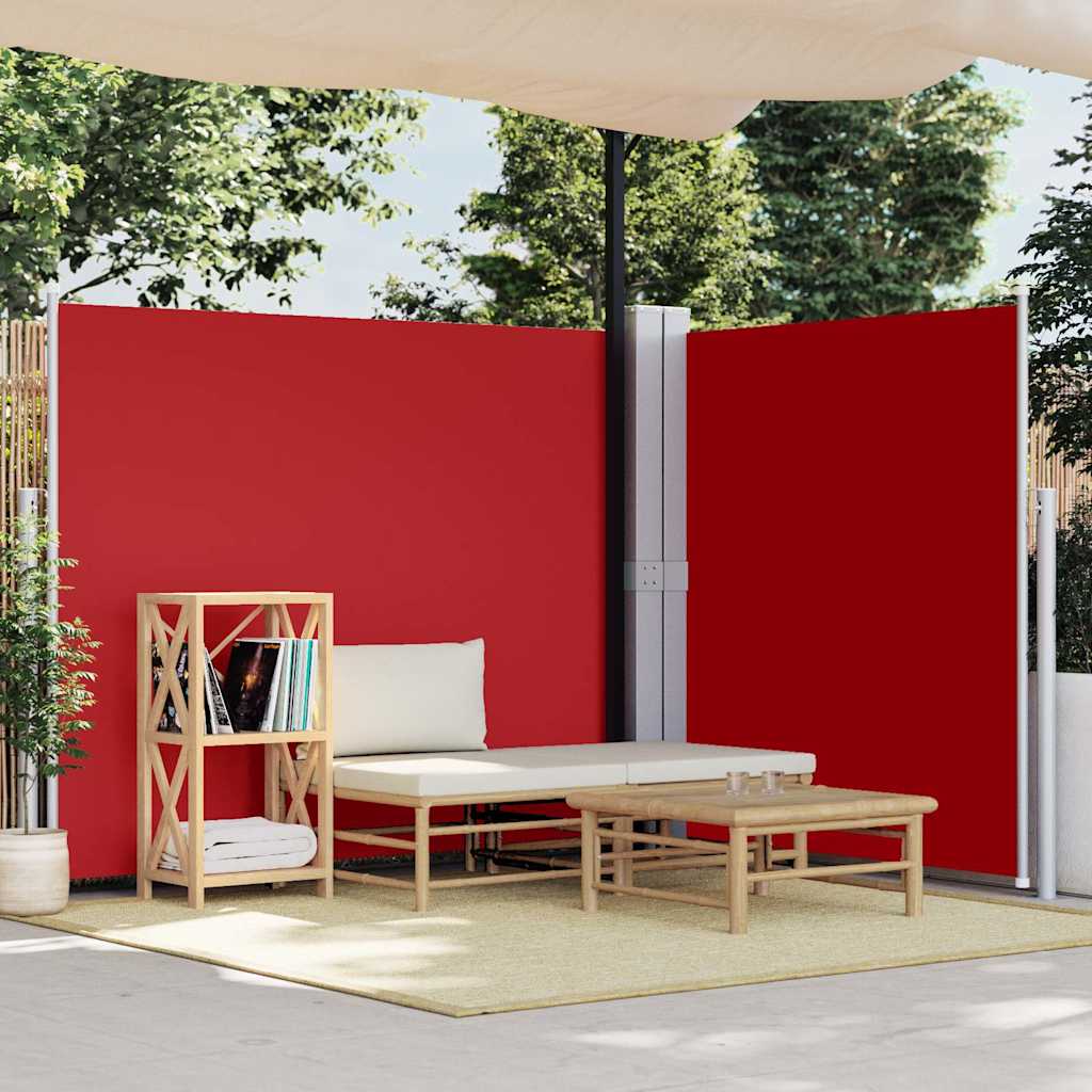 vidaXL Toldo lateral retráctil rojo 160x600 cm