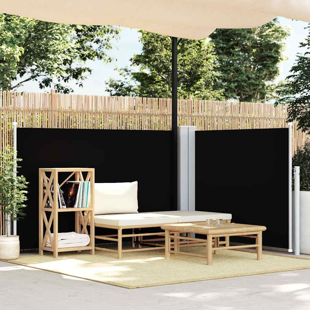 vidaXL Toldo lateral retráctil negro 120x1000 cm