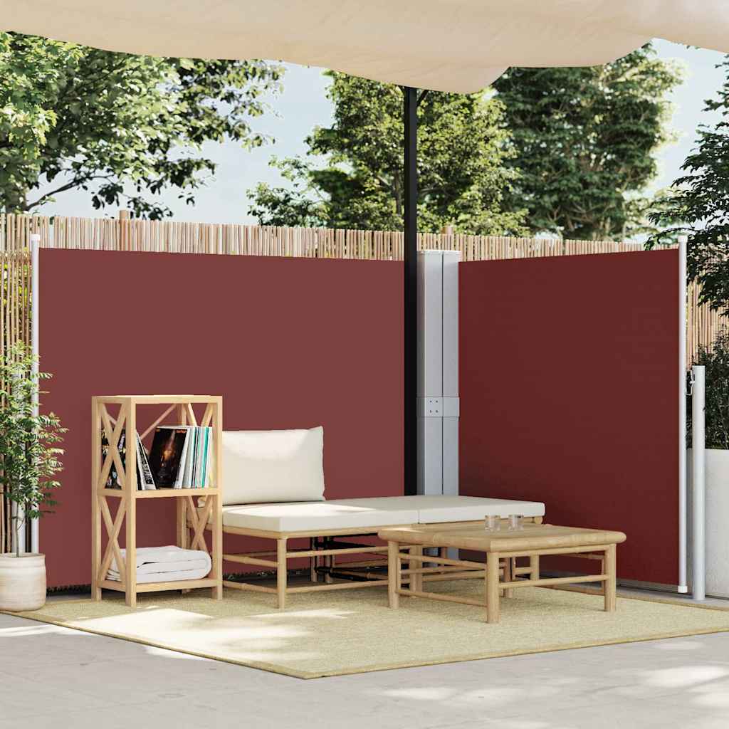 vidaXL Toldo lateral retráctil marrón 140x1000 cm