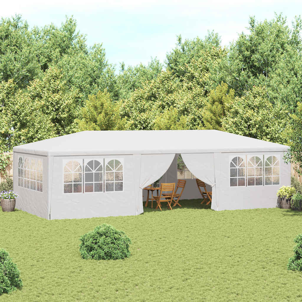 vidaXL Carpa profesional para fiestas con paredes blanco 90 g/m² 4x9 m