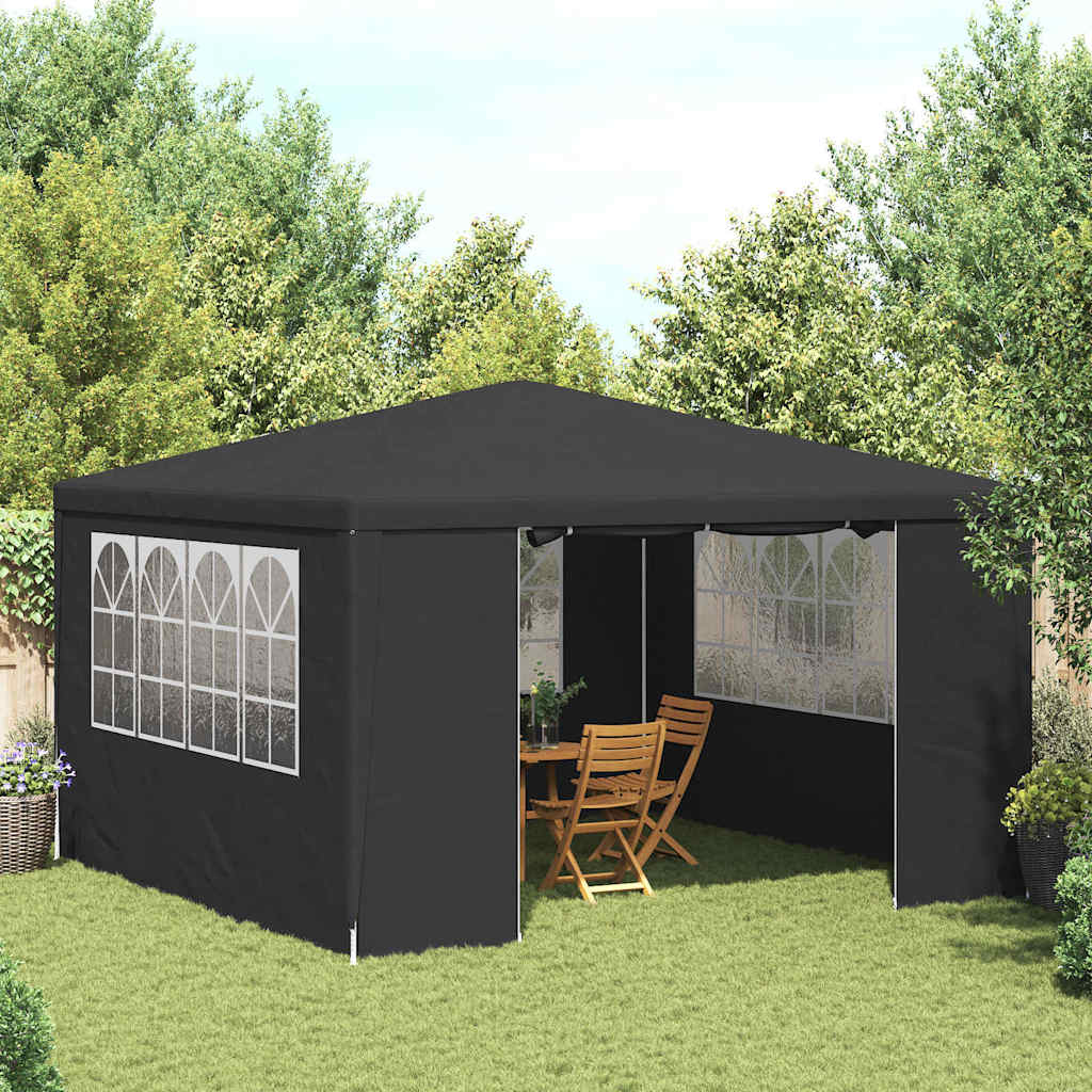 vidaXL Carpa profesional para fiestas con paredes gris 90 g/m² 4x4 m