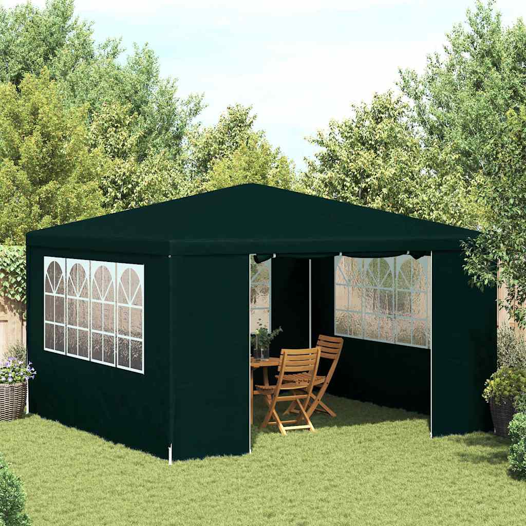 vidaXL Carpa profesional para fiestas con paredes verde 90 g/m² 4x4 m