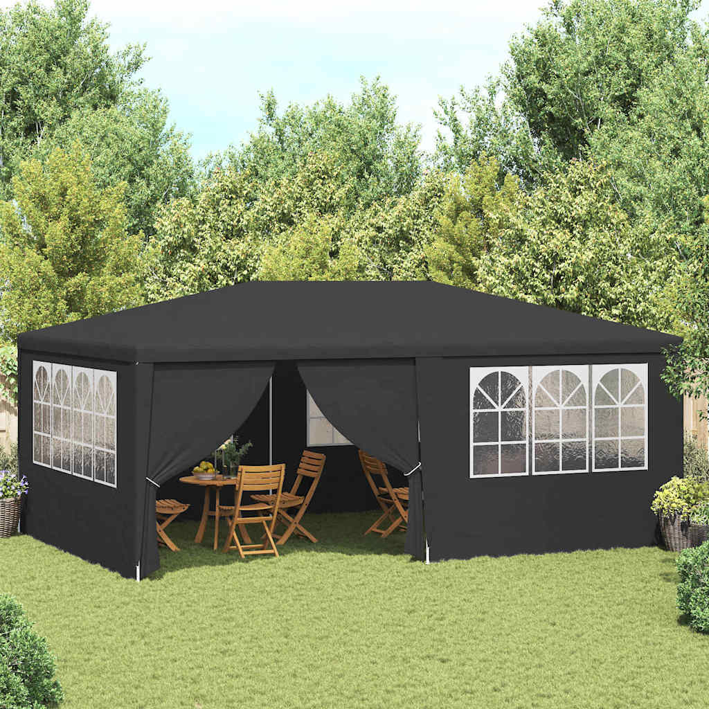 vidaXL Carpa profesional para fiestas con paredes gris 90 g/m² 4x6 m