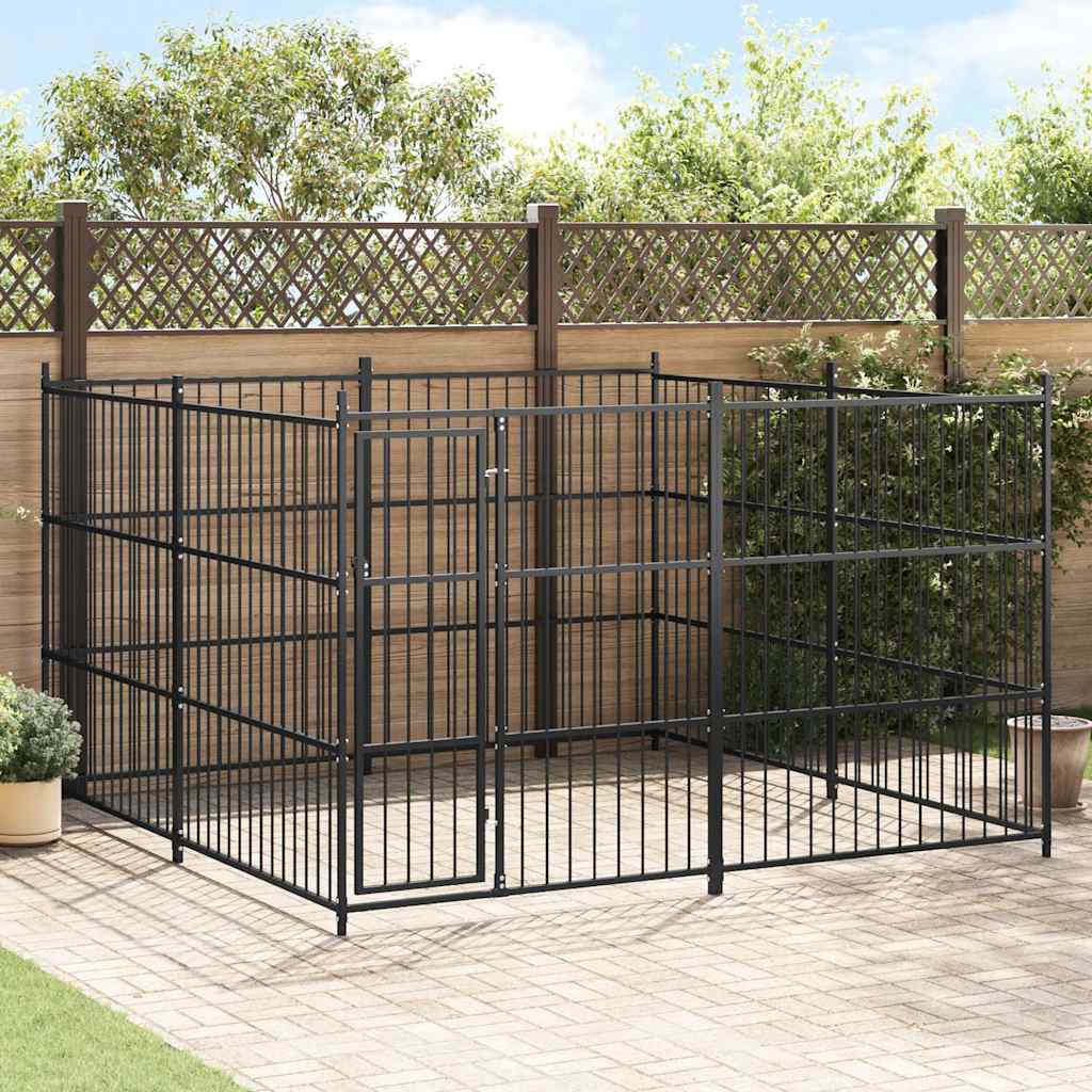vidaXL Perrera de exterior 300x300x185 cm