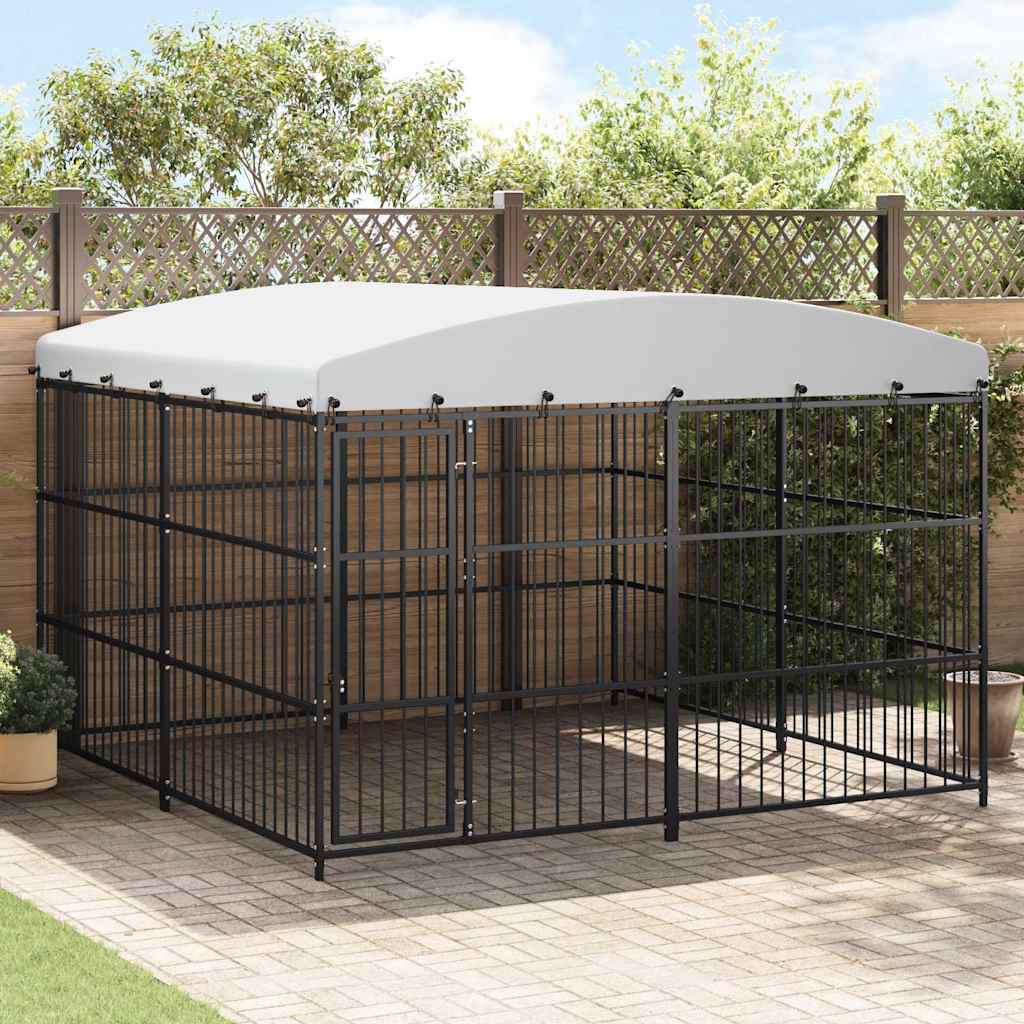 vidaXL Perrera de exterior con techo 300x300x210 cm