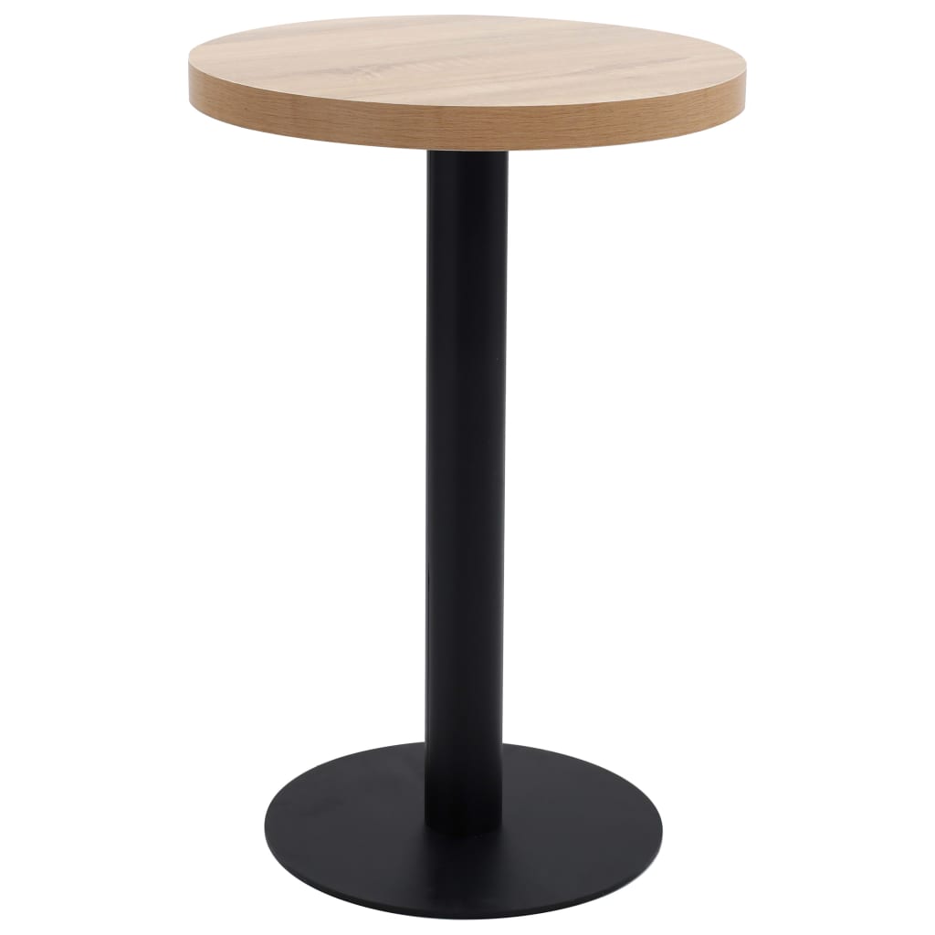 vidaXL Mesa de bistró MDF marrón claro 50 cm