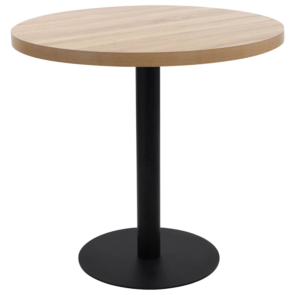 vidaXL Mesa de bistró MDF marrón claro 80 cm